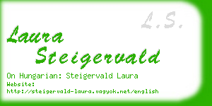 laura steigervald business card